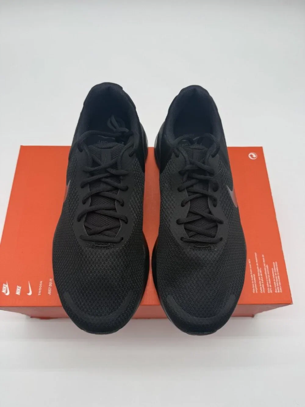 New Nike Revolution 7 Wide Shoes Men's Size 10 Black Running Sneakers FB8501 001